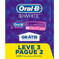 Creme Dental Oral-B 3D White Brilliant Fresh 70g 3Un Leve 3
