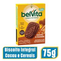 Biscoito BelVita Cacau E Cereais 75g com 3 Unidades de 25g