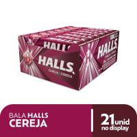 Bala Halls Cereja Caixa Com 21 Unidades De 28g
