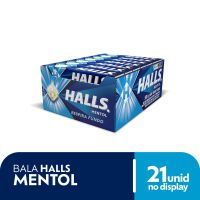 Bala Halls Mentol Caixa Com 21 Unidades De 28g