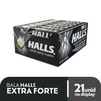 Bala Halls Extra Forte Caixa Com 21 Unidades De 27,5g