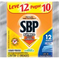 Inseticida Sbp 12H Eletrico Lv12 Pg10 Refil Citronela