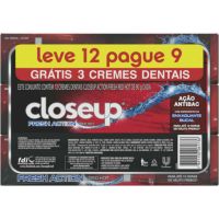 Creme Dental Close Up Fresh Action Red Hot Leve 12 Pague 9 90g