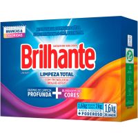 Detergente em Po Brilhante Sn 1,6Kg Cx Limpador Total