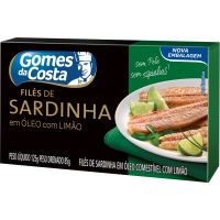 Sardinha Gomes Da Costa File em Oleo com Limao 125g