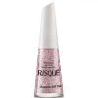 Esmalte Risque Glitter Granulado Rose 8ml
