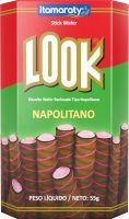 Biscoito Look Wafer Napolitano 55g