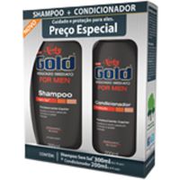 Shampoo Niely Gold For Men 300ml + Condicionador Niely Gold For Men 200ml