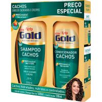 Shampoo Niely Gold Cachos 300ml + Condicionador Niely Gold Cachos 200ml