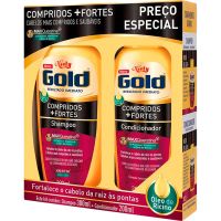 Shampoo Niely Gold Compridos Fortes 300ml + Condicionador Niely Gold Compridos Fortes  200ml