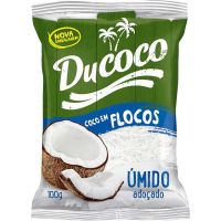 Coco Ralado em Flocos Ducoco Umido e Adocado 100g