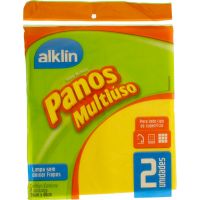 Pano Alklin Multiuso Amarelo 36X40 Com 2 Un