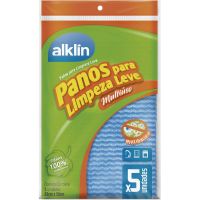 Pano Alklin Para Limpeza Leve Azul 33X50 Com 5 Un