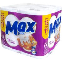 Papel Higienico Max Pure 30M Lv12 Pg11