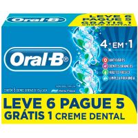 Creme Dental Oral-B 4 em 1 70g 6Un Leve 6 Pague 5