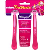 Aparelho de Depilacao Gillette Prestobarba Ultragrip 3 Feminino 2Un